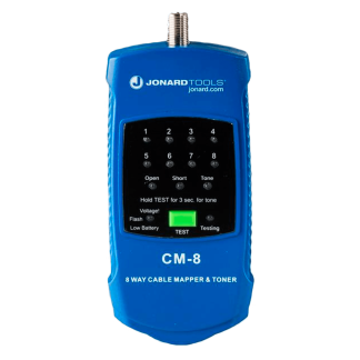 Identificador de Cables Coaxial y Generador de Tonos de 8 Vías | Jonard Tools | CM-8
