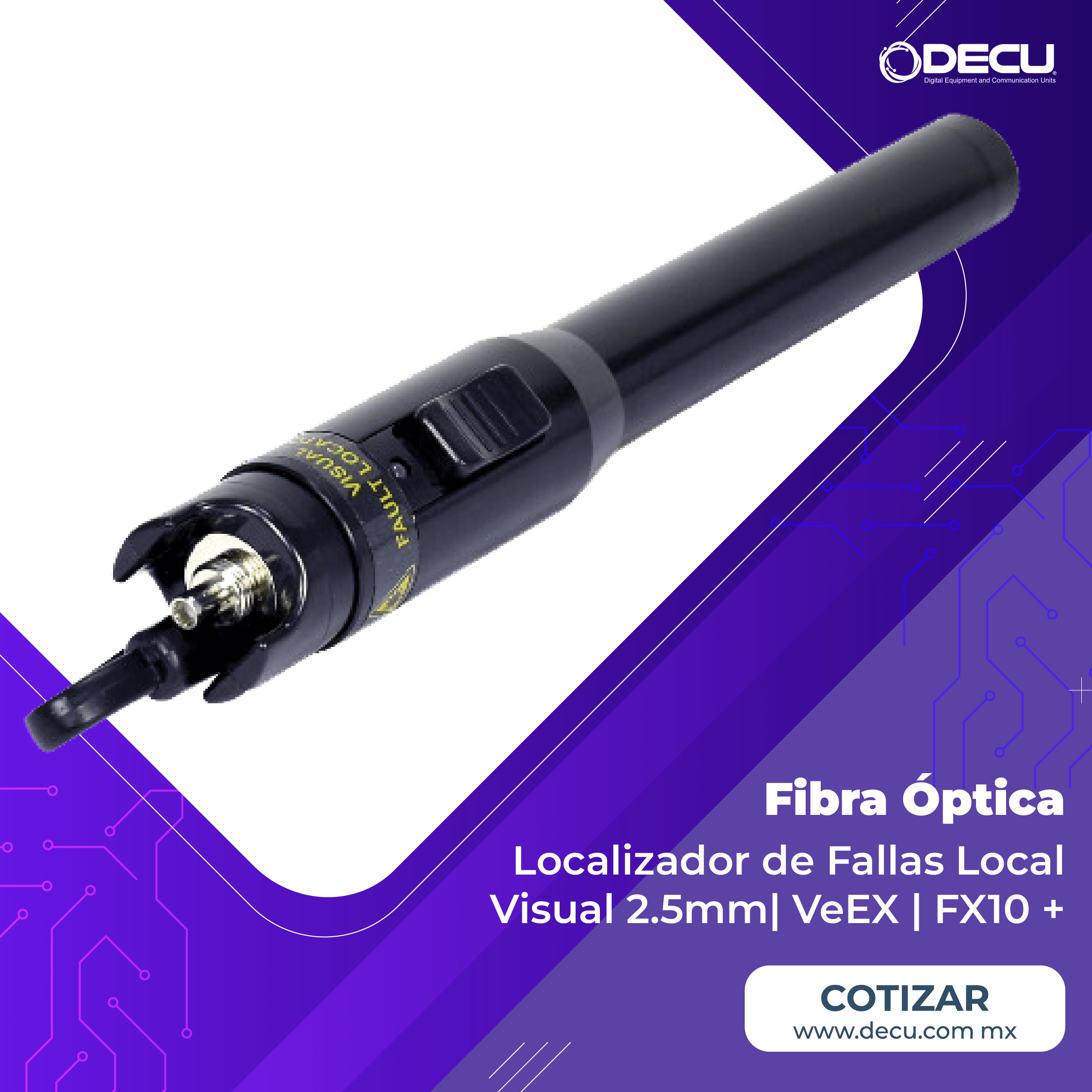 Localizador Local de Fallas Visual Tipo Pluma | VeEX | FX10