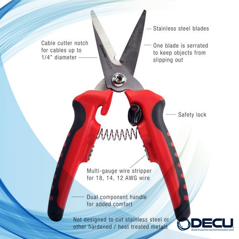 Tijeras para Trabajo Pesado con Pelacables | Jonard Tools | JIC-183 - Imagen 4