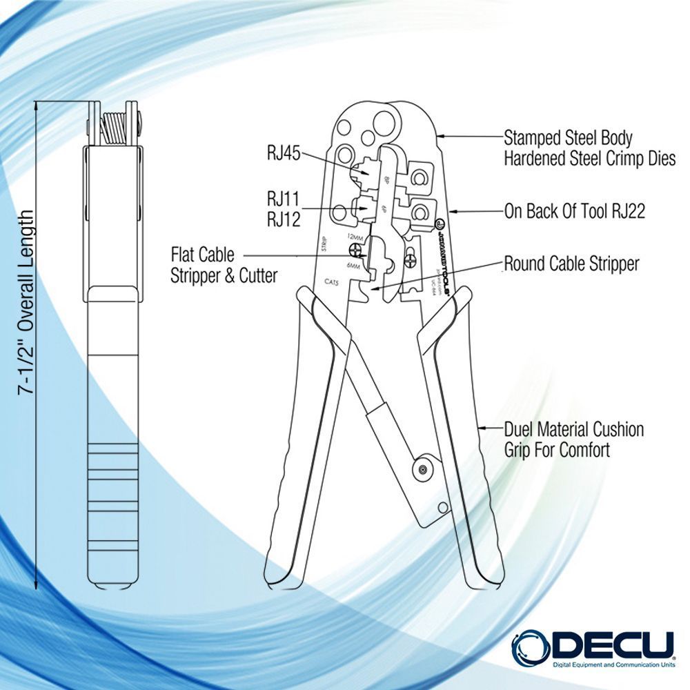 Crimpadora de Conectores RJ45 | Cat 5e Cat 6 | Jonard Tools | UC-864 - Imagen 6