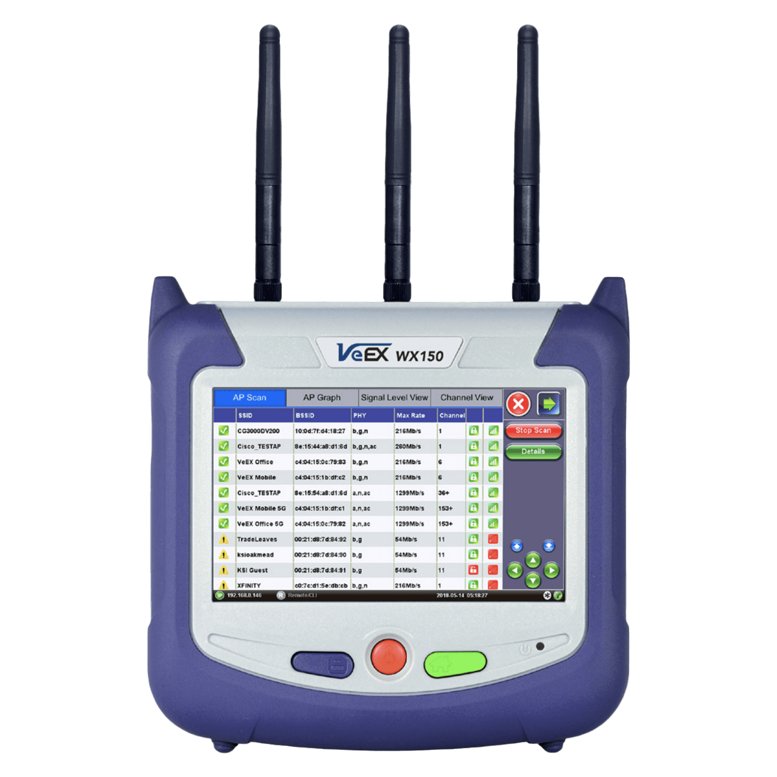 Equipo de Pruebas para Redes WiFi | VeEX | WX150