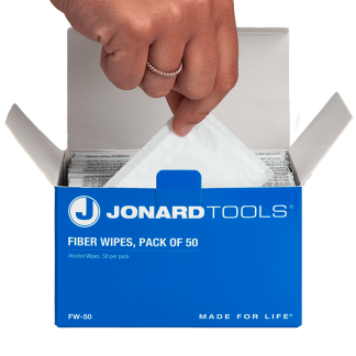Toallitas Húmedas Para Fibra Óptica (Paquete de 50) | Jonard Tools | FW-50