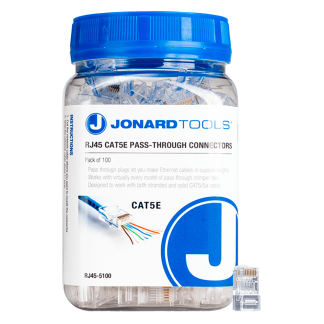 Conectores RJ45 Cat5e Tipo Pass-Through | Jonard Tools | RJ45-5100 | RJ45-525