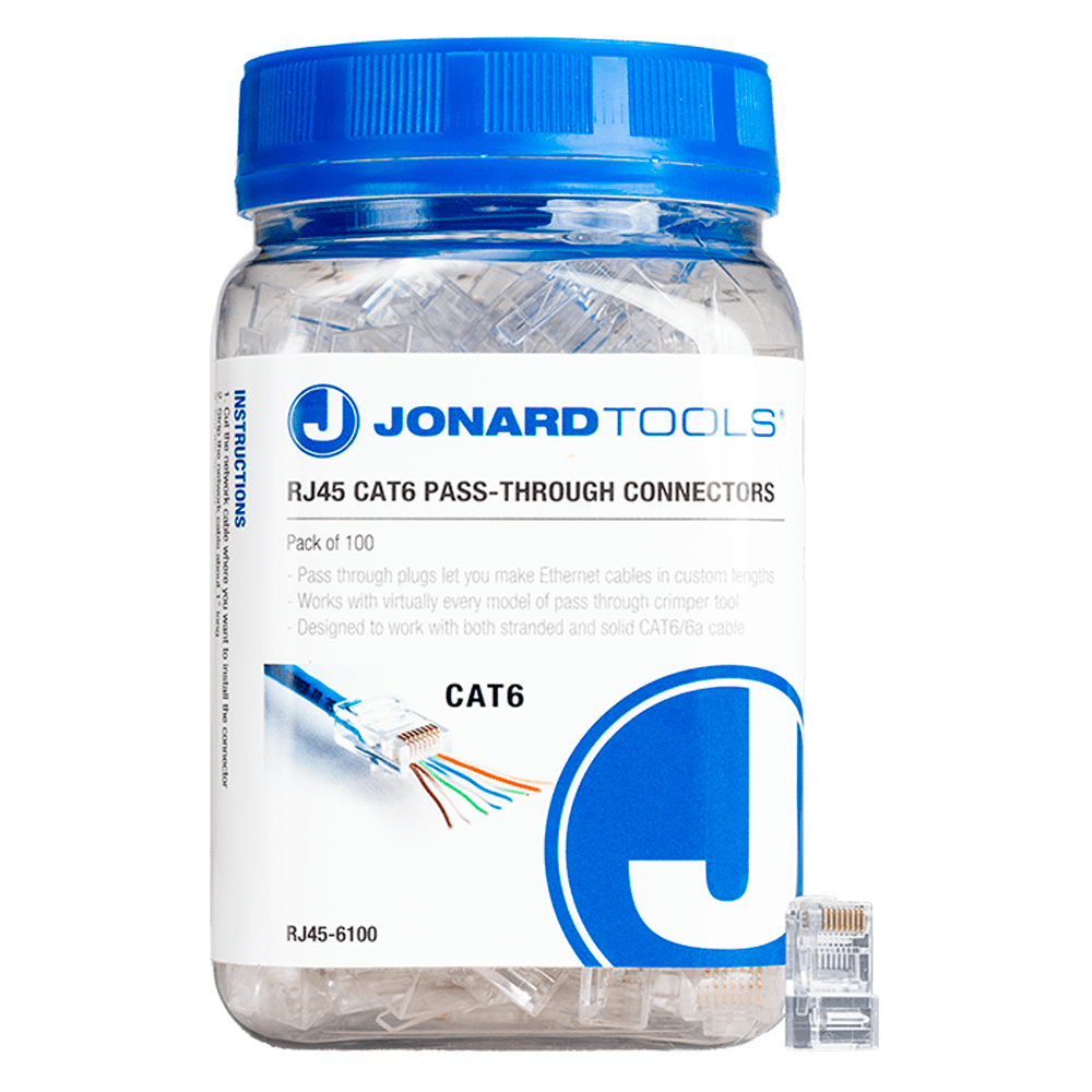 Conectores RJ45 Cat6 Tipo Pass-Through | Jonard Tools | RJ45-6100 | RJ45-625