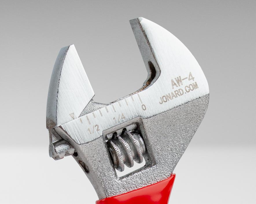 Llave Ajustable 4” con Mordazas Extra Anchas | Jonard Tools | AW-4