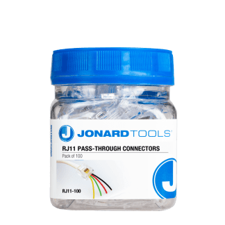 Conectores de Paso RJ11 (100 pzas) | Jonard Tools | RJ11-100