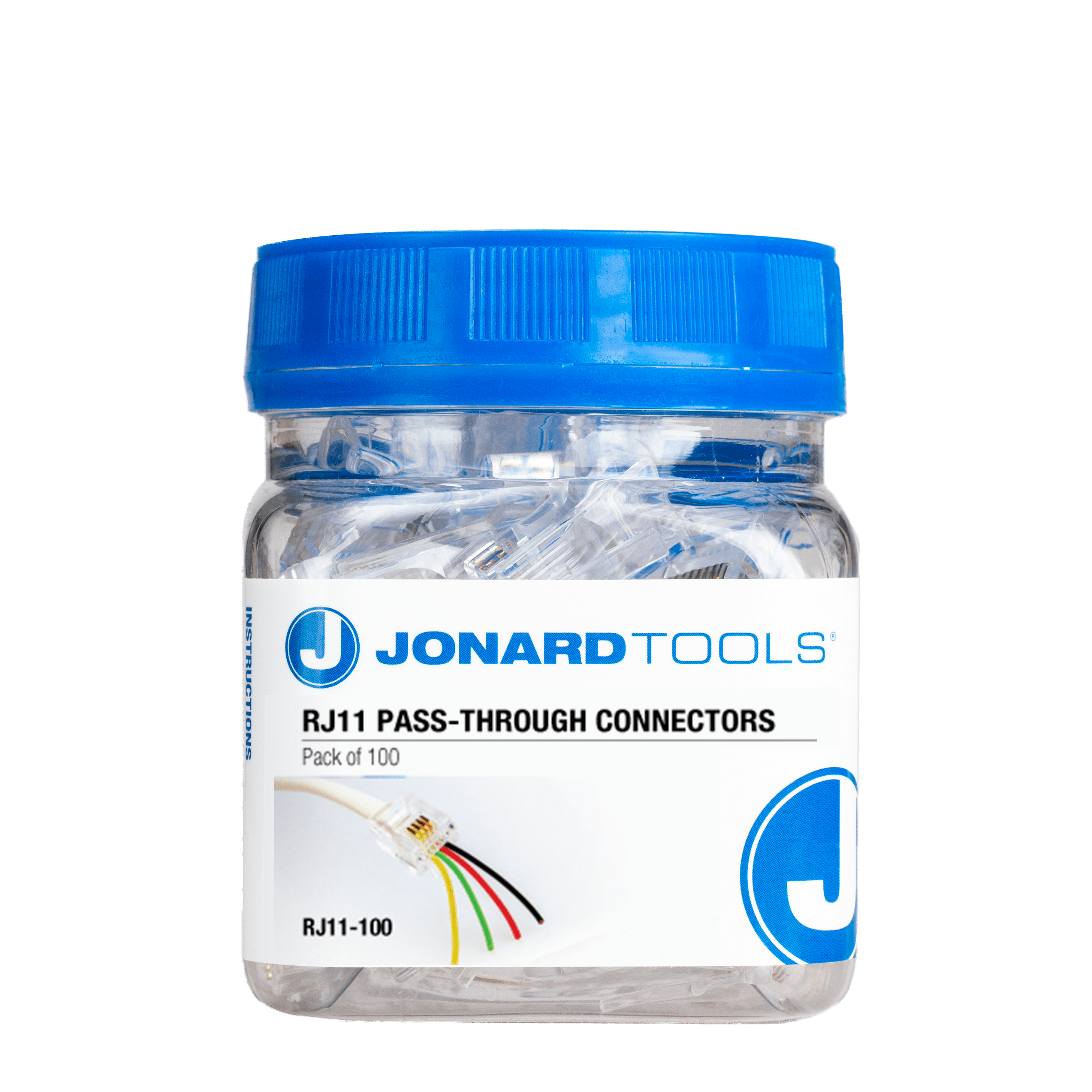 Conectores de Paso RJ11 (100 pzas) | Jonard Tools | RJ11-100