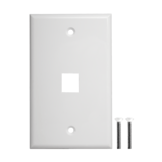 Placa de pared Keystone de una sola unidad y 1 puerto, paquete de 10  K-WX/X