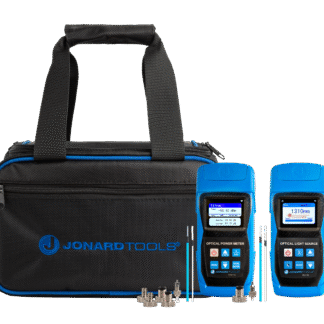 Medidor de potencia de fibra con almacenamiento de datos y kit de fuente de luz óptica SM/MM | Jonard Tools | FPL-5555